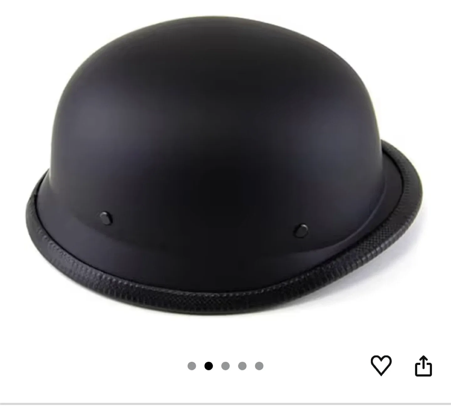 DOT Motorcycle Half Helmet - Matte Black