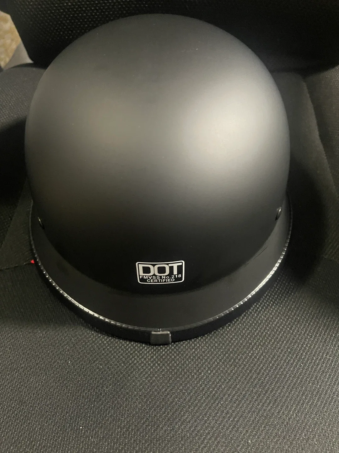 DOT Motorcycle Half Helmet - Matte Black image indicator(5)