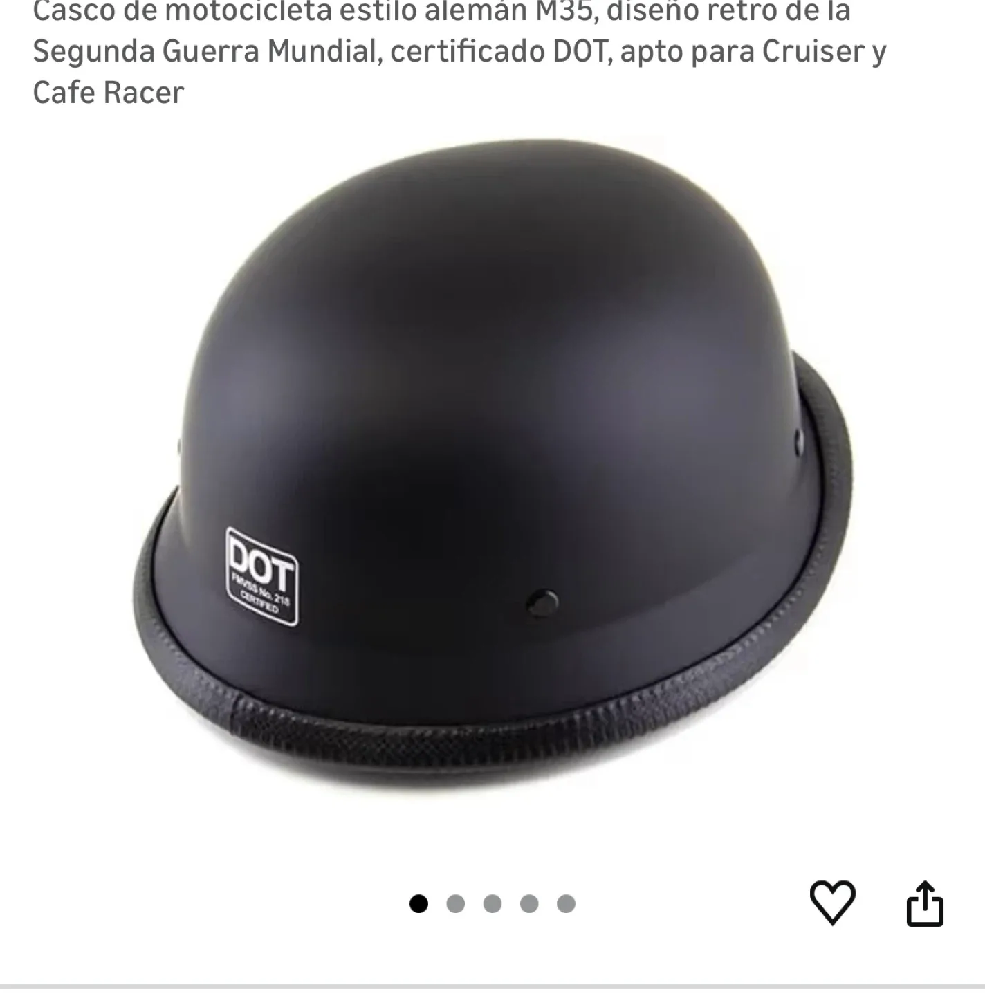 DOT Motorcycle Half Helmet - Matte Black image indicator(2)