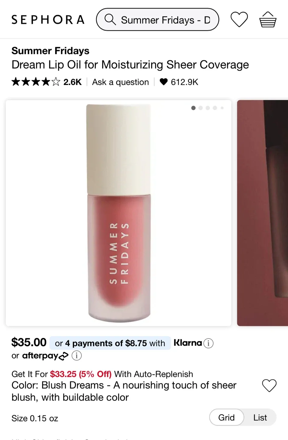 Summer Fridays Dream Lip Oil - Soft Mauve