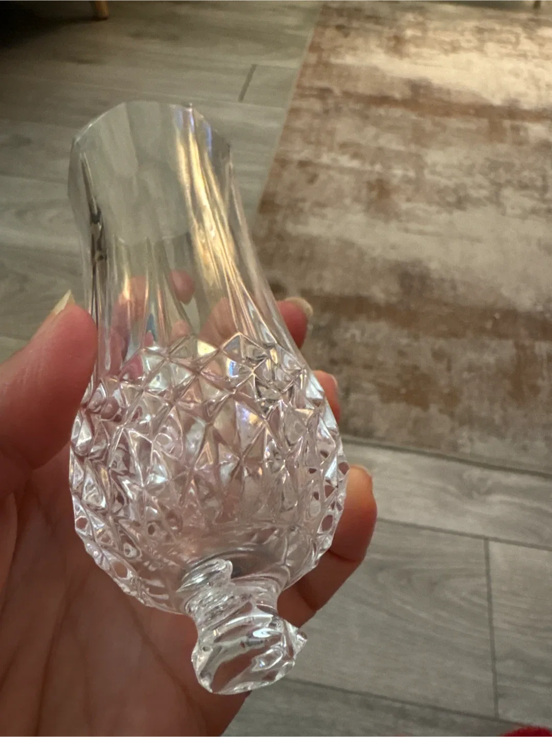 #cleanout free crystal Glass flute image indicator(2)