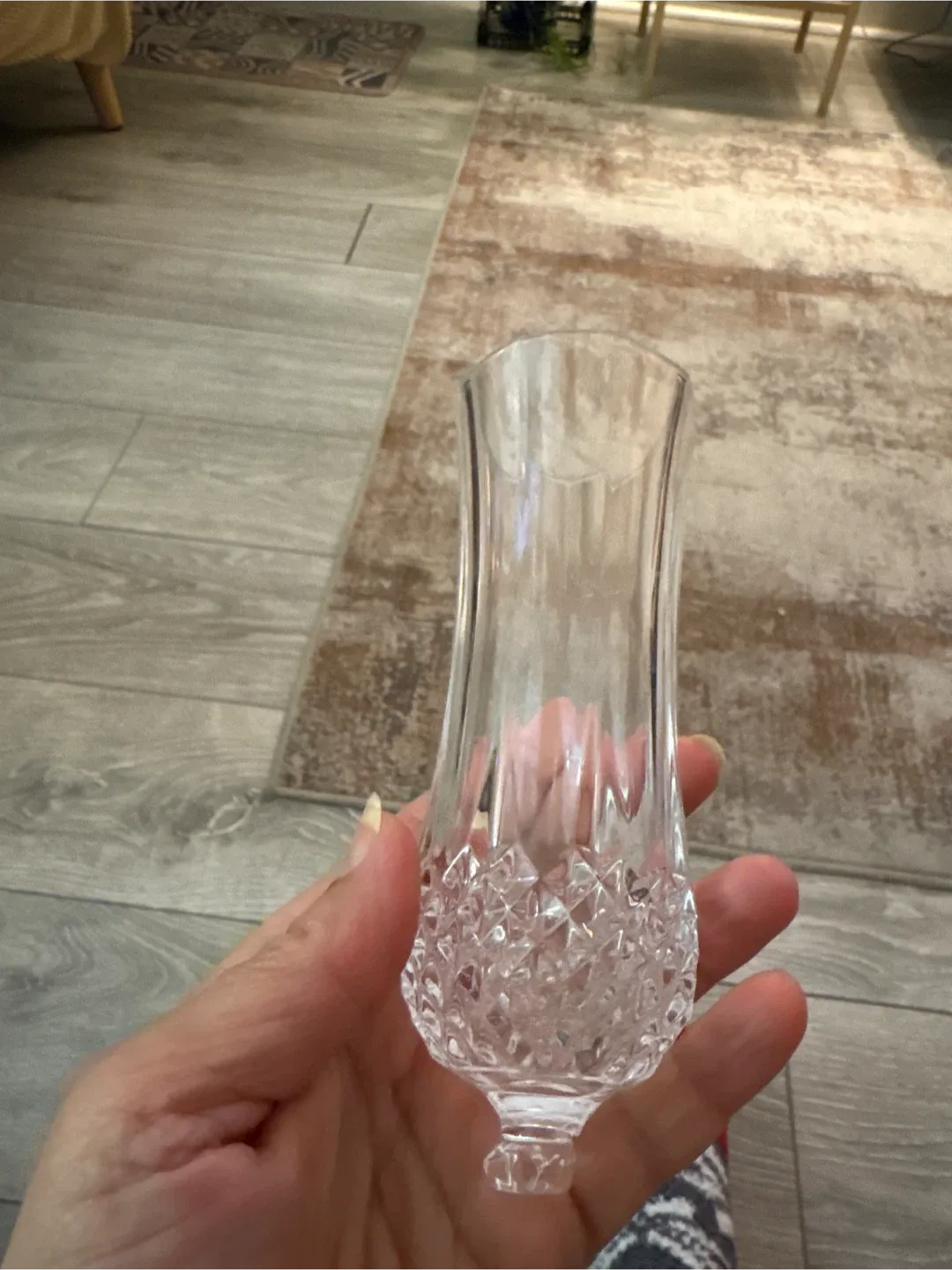 #cleanout free crystal Glass flute
