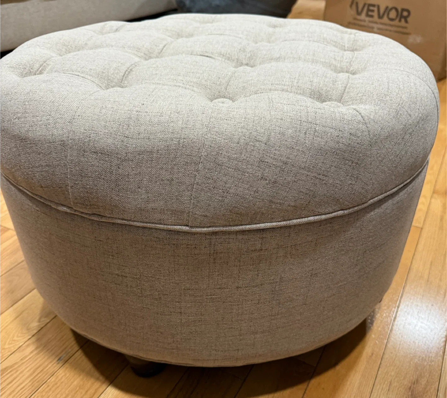 Homepop home Decor Round storage ottoman large image indicator(5)