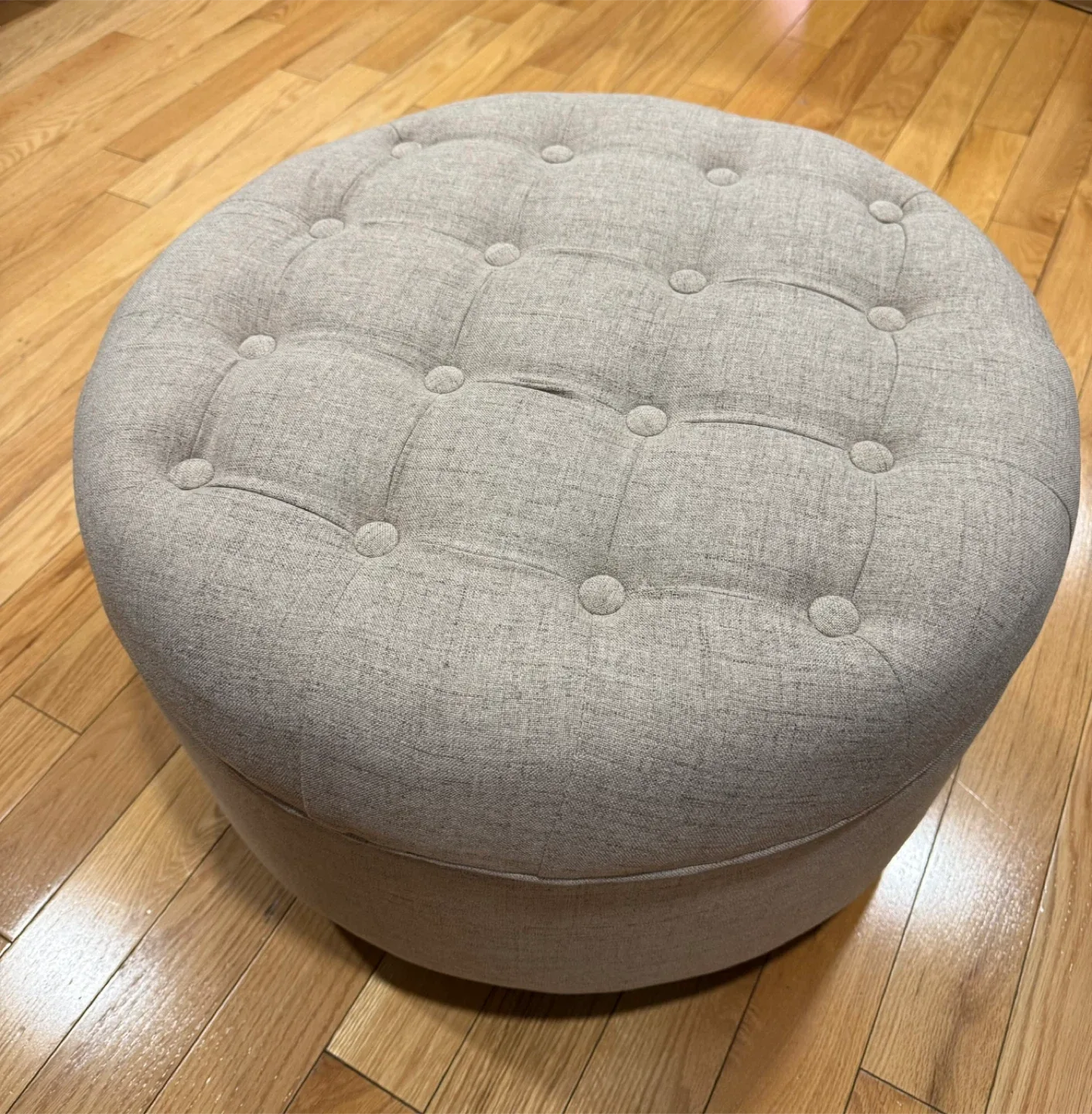 Homepop home Decor Round storage ottoman large