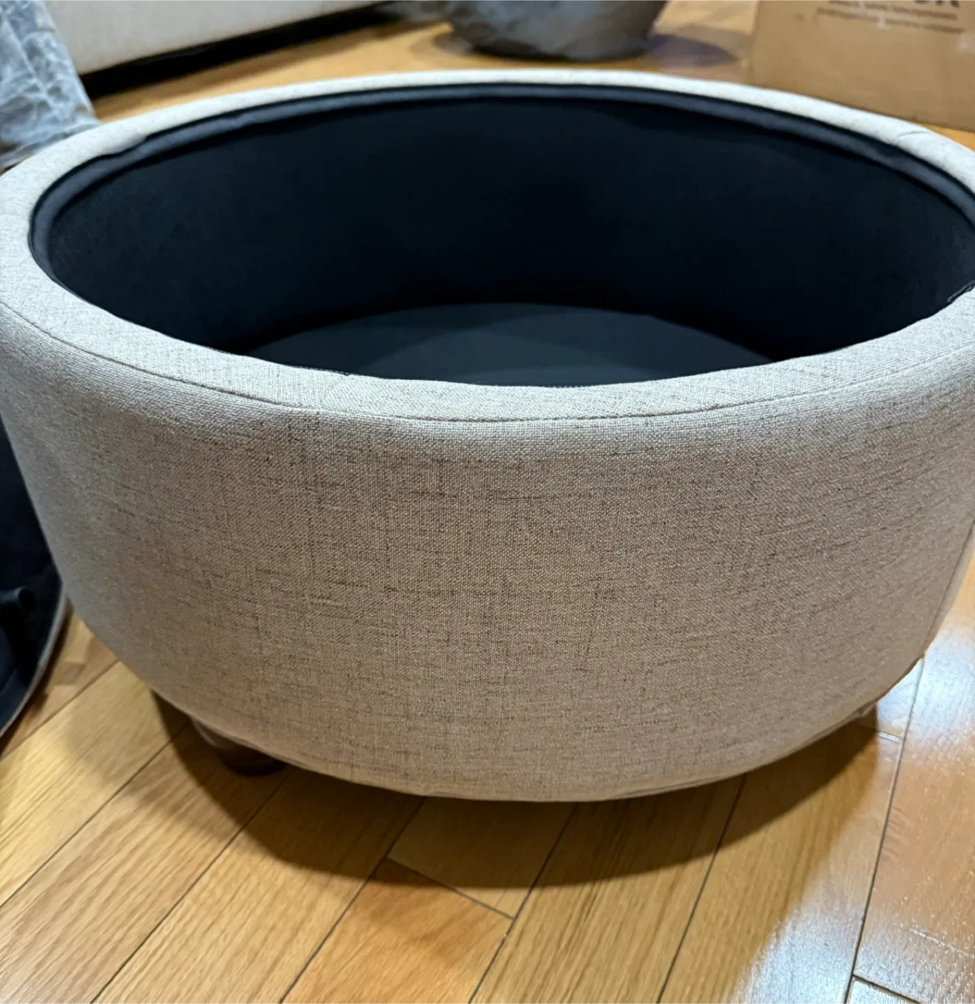 Homepop home Decor Round storage ottoman large image indicator(2)