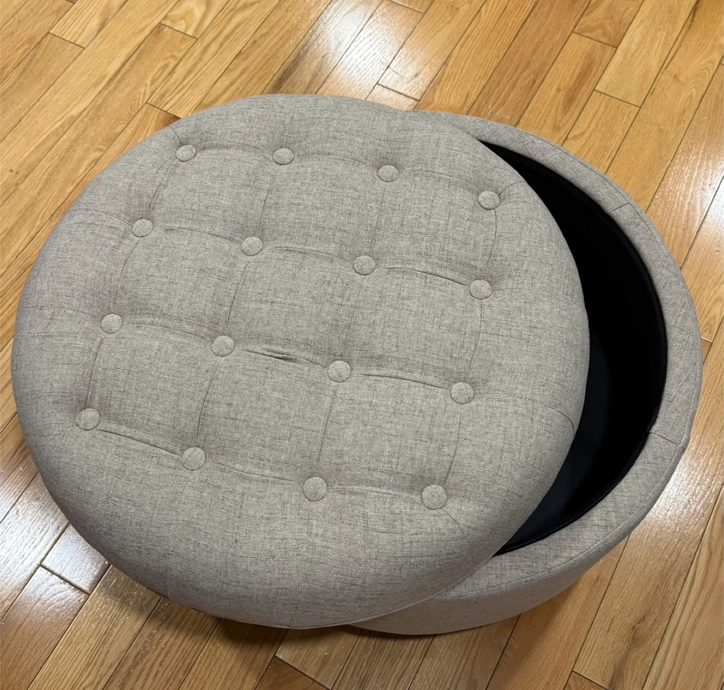 Homepop home Decor Round storage ottoman large image indicator(8)