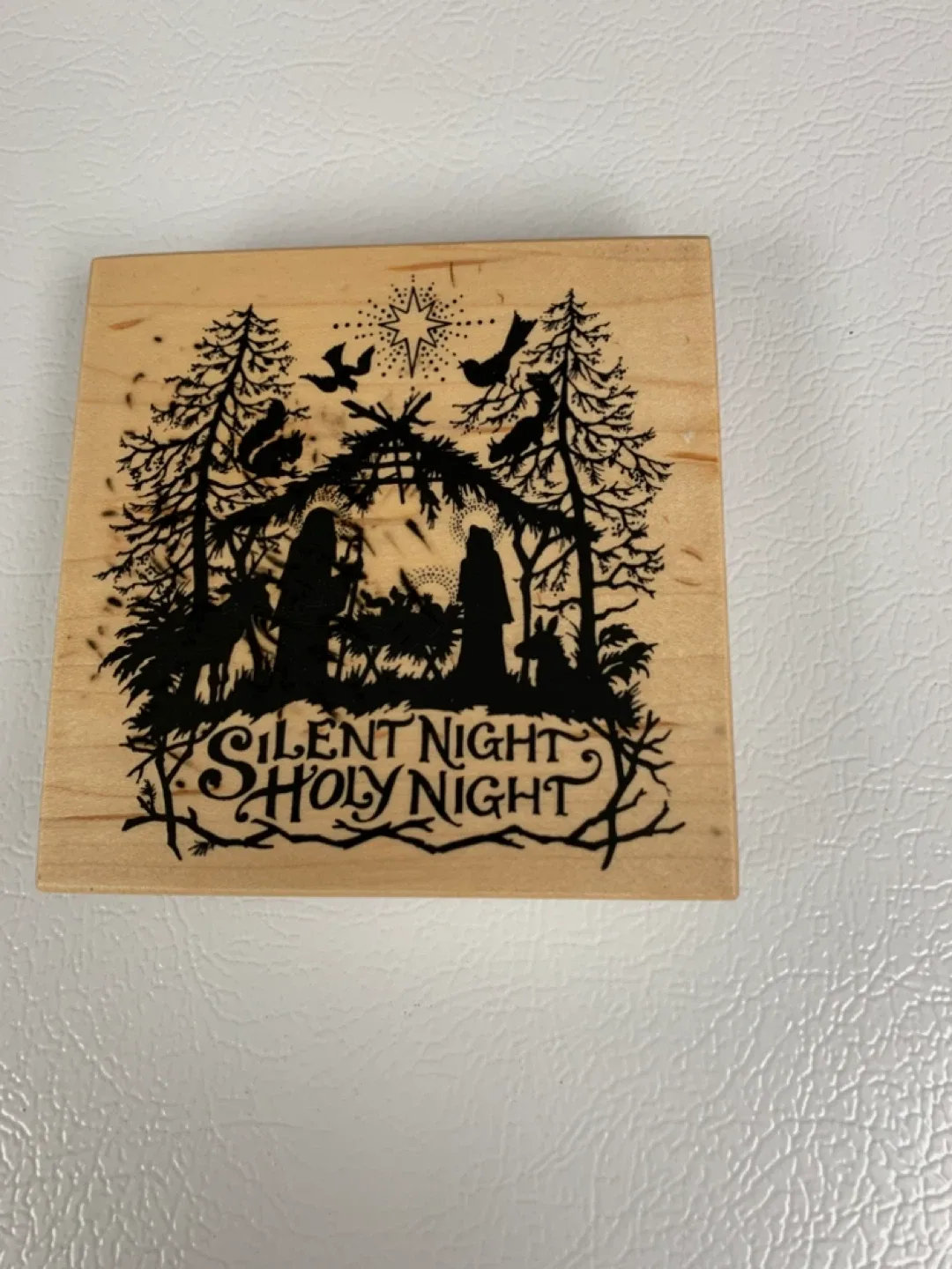 Silent Night Rubber Stamp #Cleanout