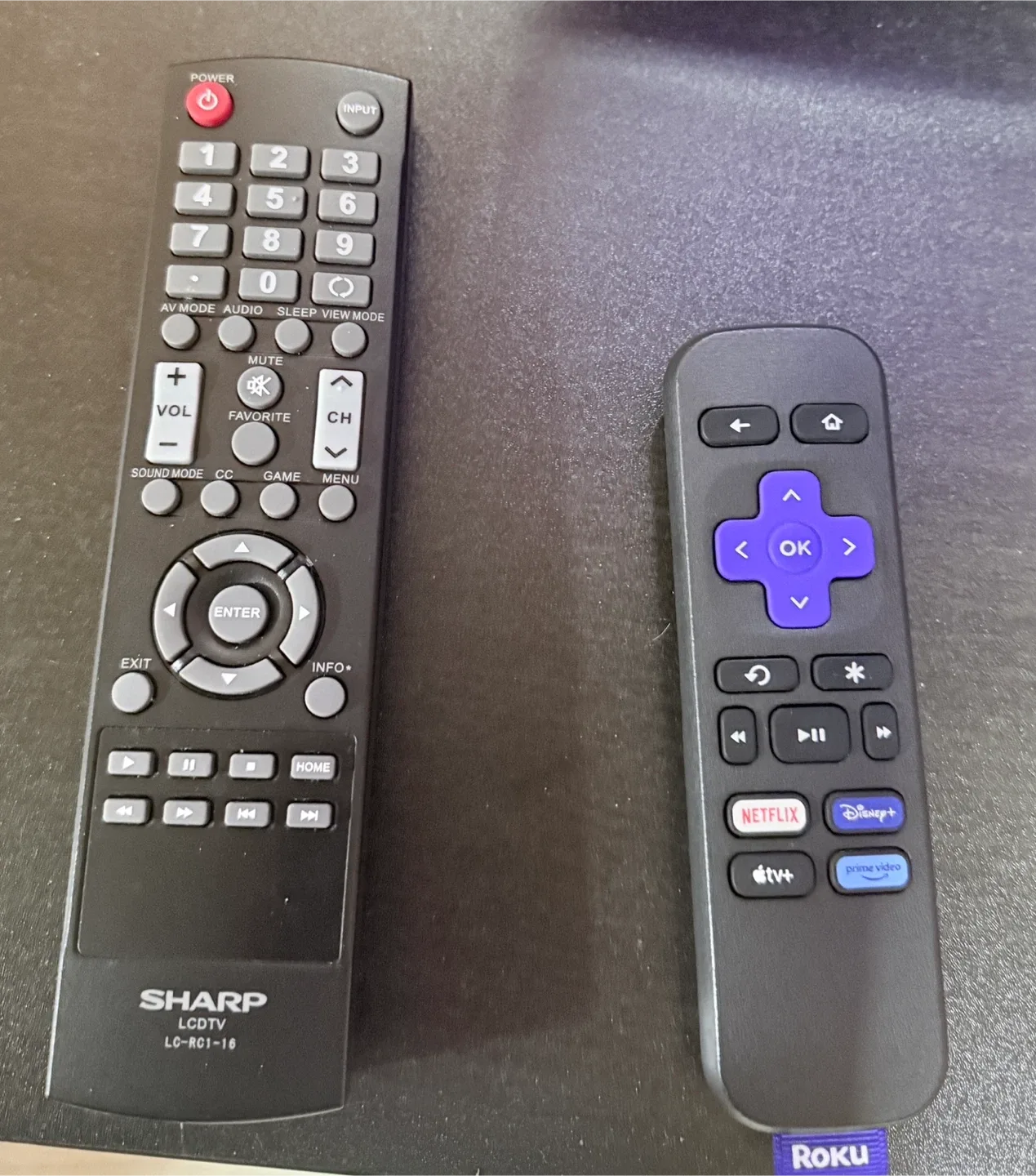 TV + Coffee table + Roku Device + Remotes image indicator(4)