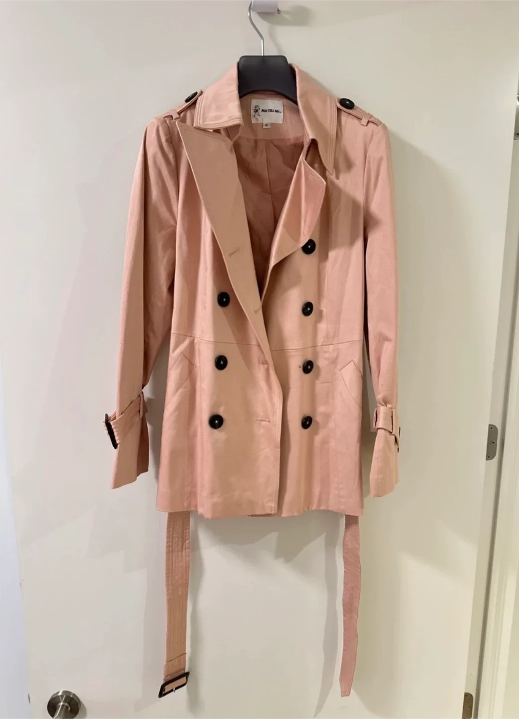 Ma.Tsu.Mi Pink Trench Coat - XL (size run small)