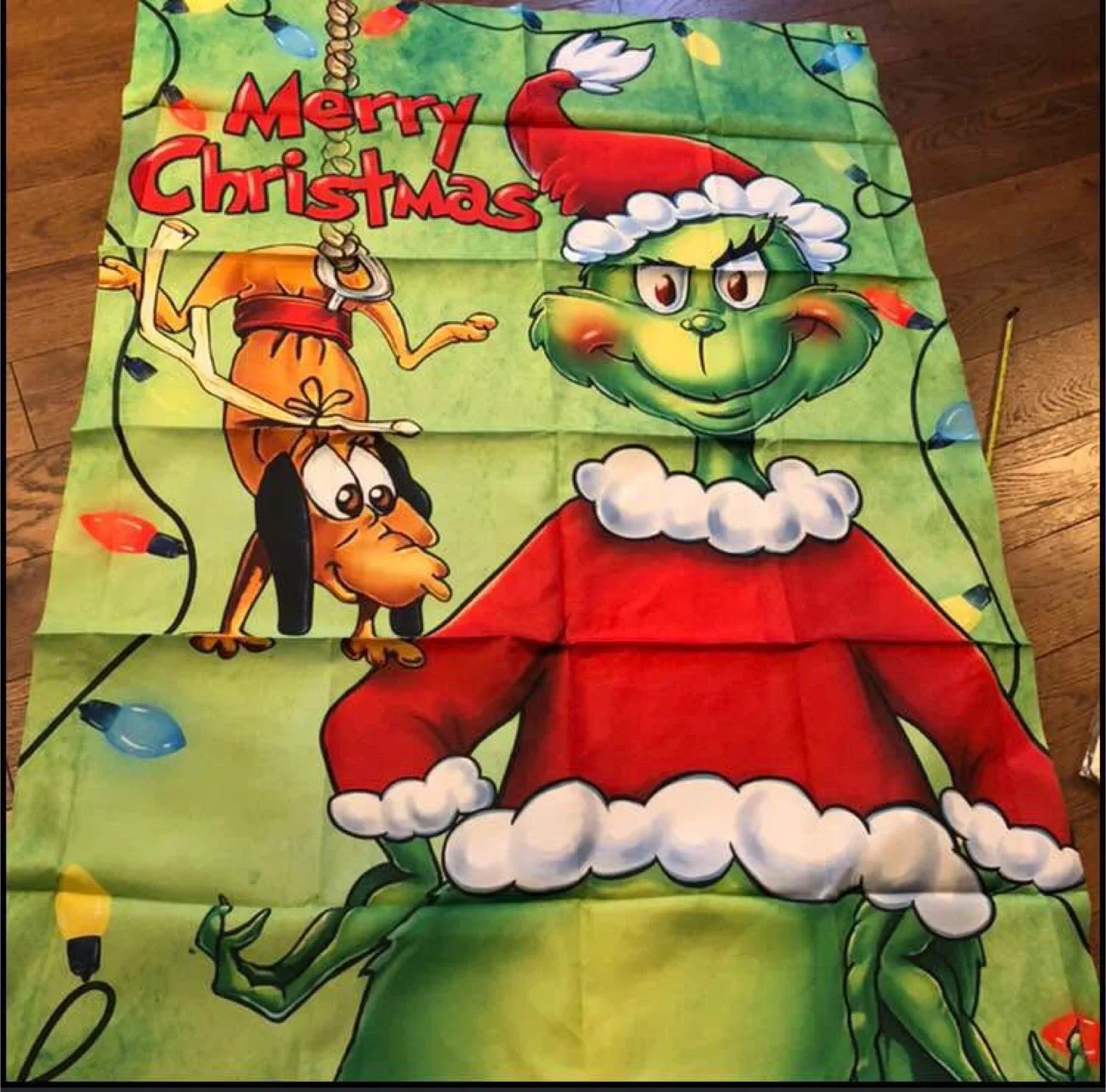 Grinch Merry Christmas door flag #cleanout