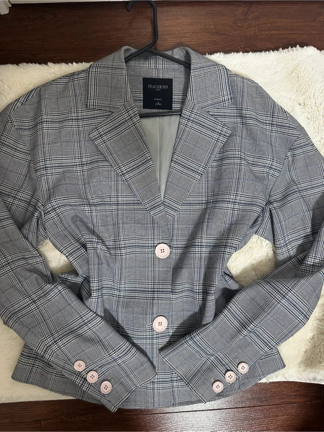 Peacebird Women's Plaid Blazer - Size S