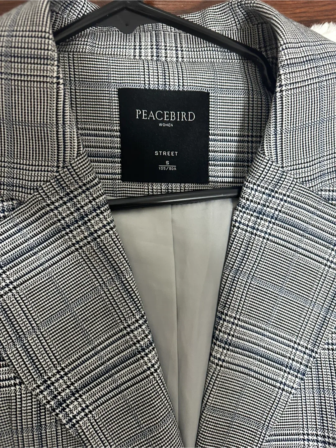 Peacebird Women's Plaid Blazer - Size S image indicator(3)