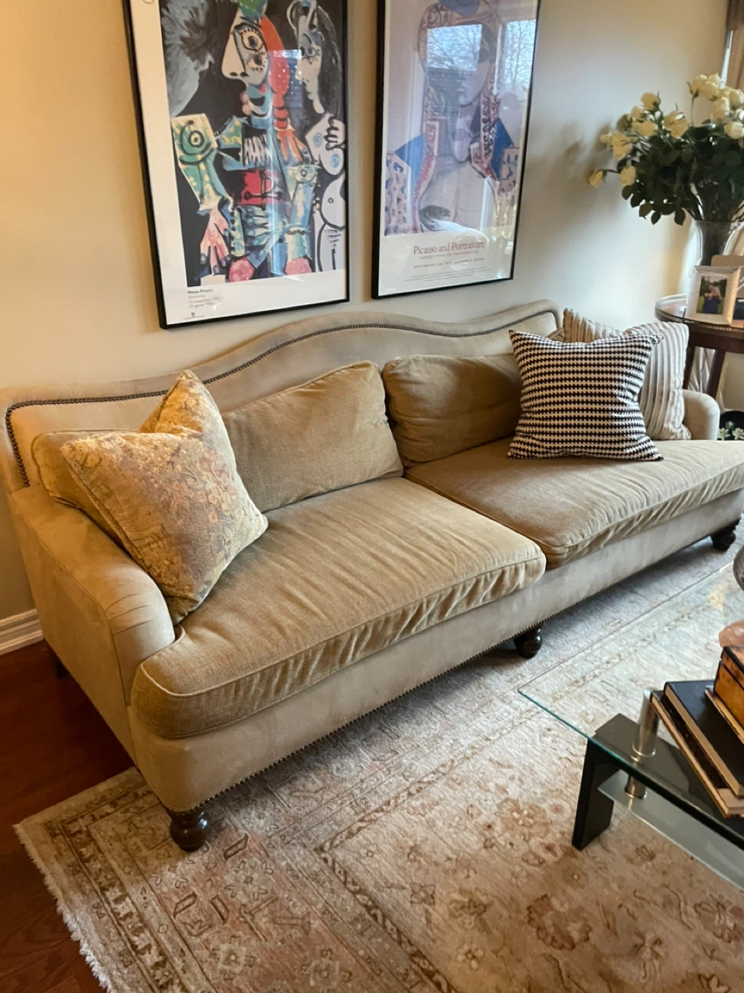 ✨ DESIGNER CUSTOM SOFA – ROSEMOUNT UPHOLSTERY ✨  (Paid $8000.00)