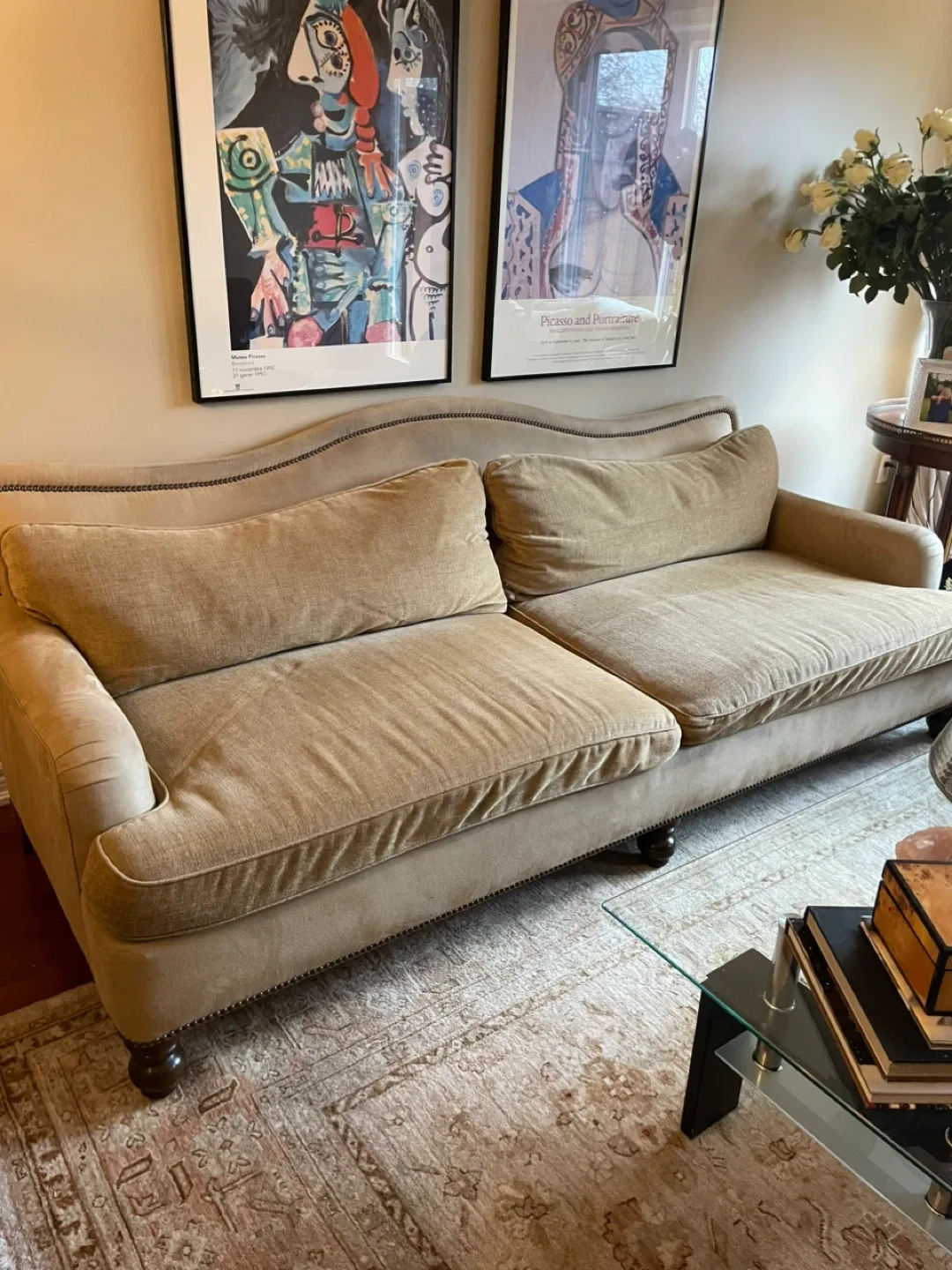 ✨ LUXURY CUSTOM SOFA – ROSEMOUNT UPHOLSTERY ✨  (Paid $8000.00)