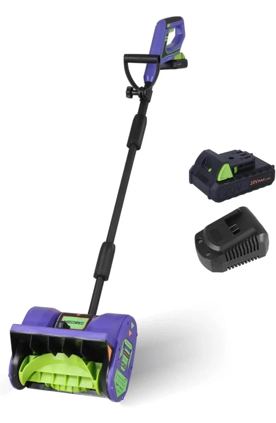 Weeconaco 20V Cordless Snow Shovel w/ Charger