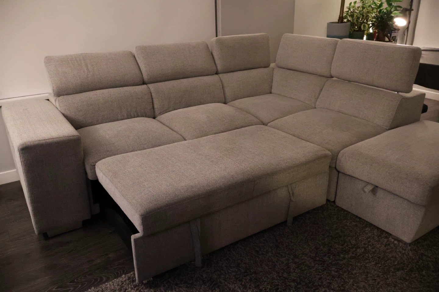 Pamina Sectional Sofa : Pull Out Bed & Storage