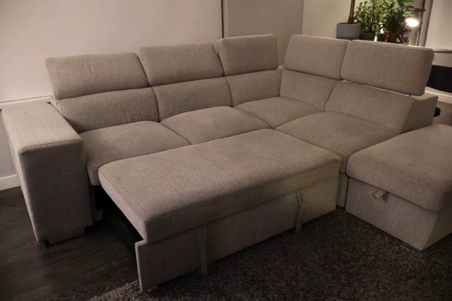 Pamina Sectional Sofa : Pull Out Bed & Storage