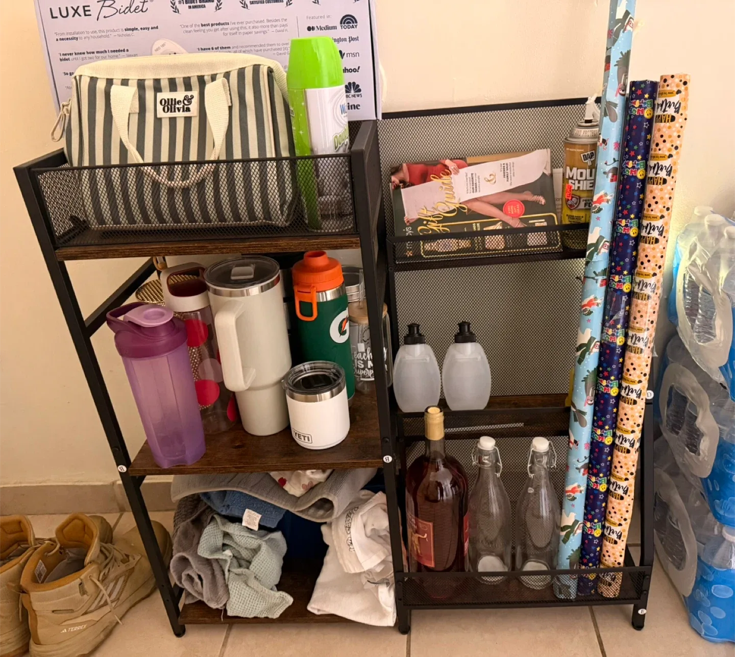 Liquor Stand. Reversible Design Metal & Wood Shelf image indicator(3)