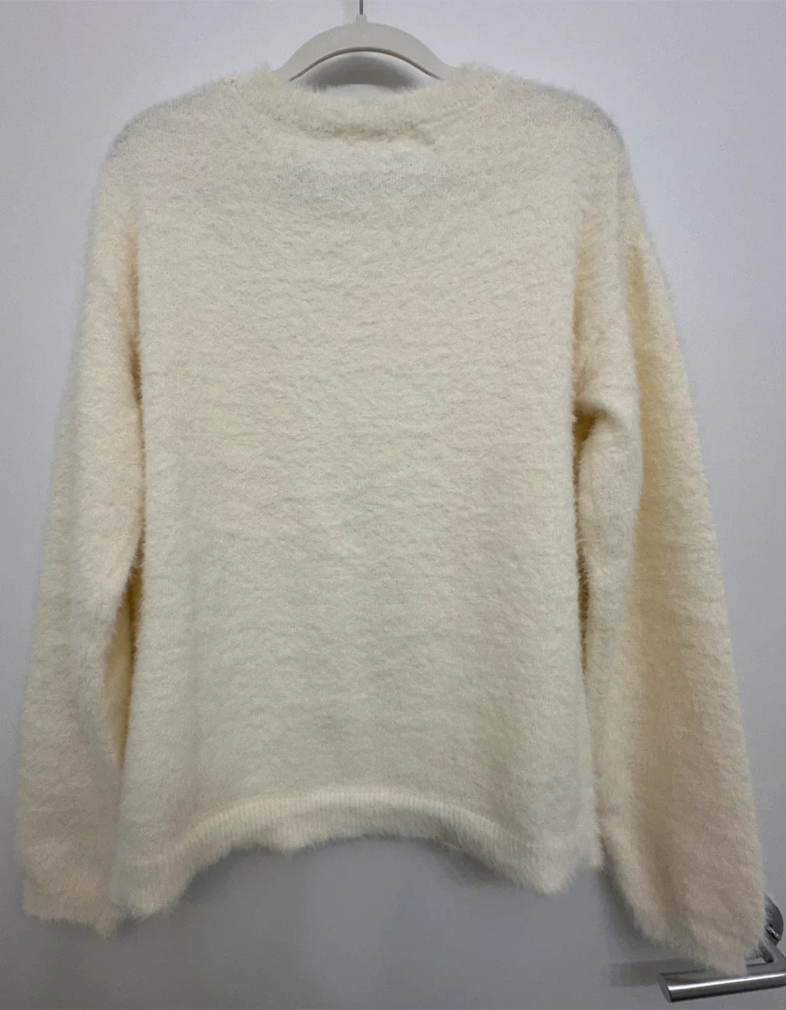 Cream Fuzzy Sweater #Cleanout image indicator(2)