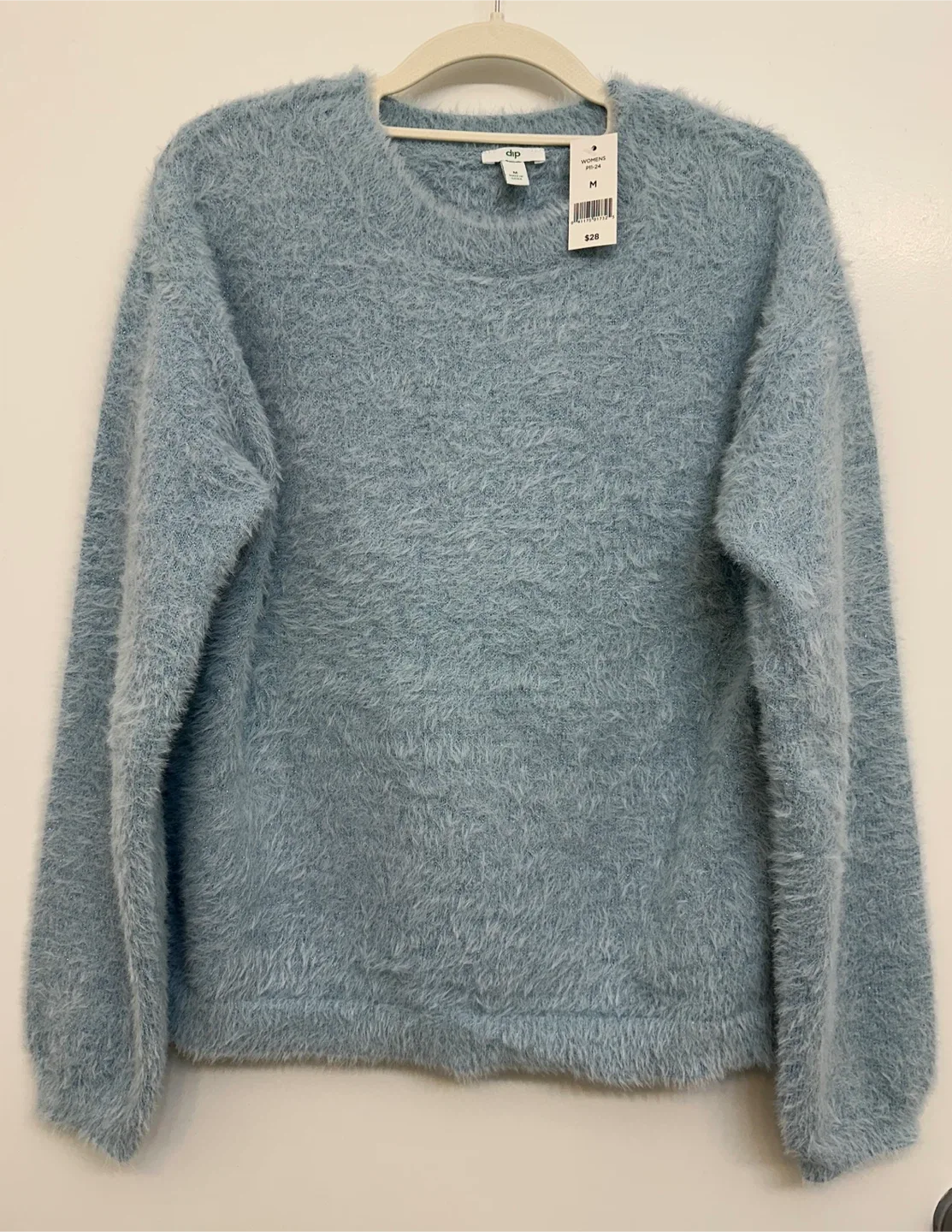 Glitter Blue Fuzzy Sweater
