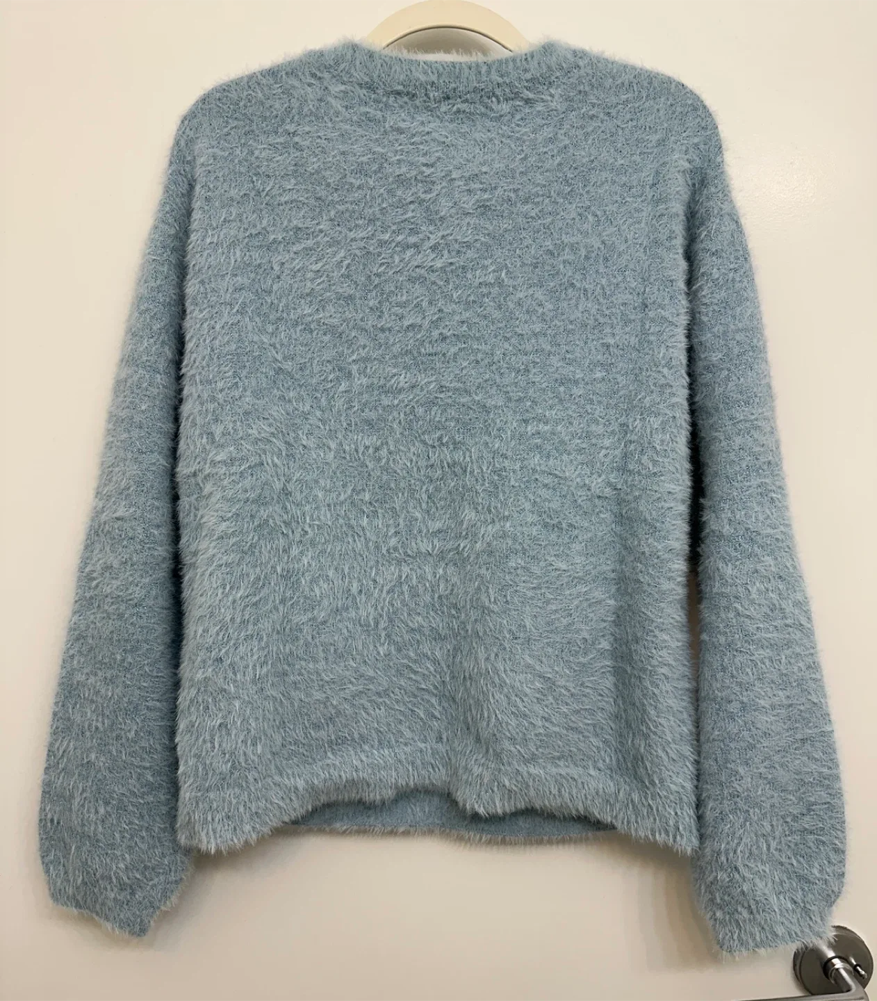Glitter Blue Fuzzy Sweater image indicator(2)