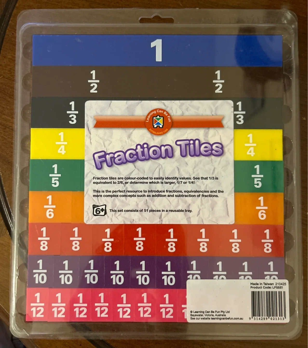 Learning Can Be Fun Fraction Tiles - New