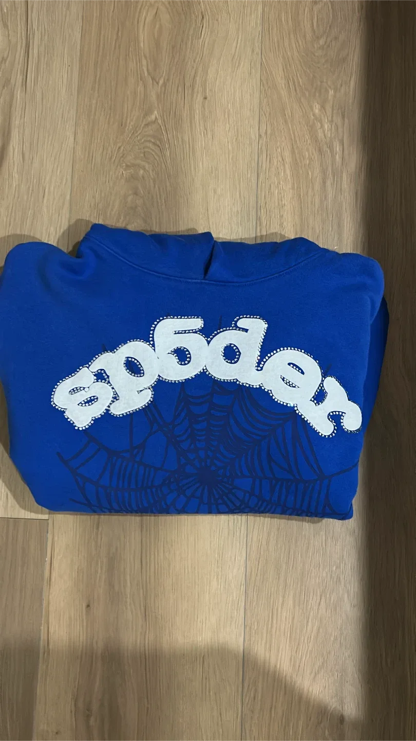 SP5DER Blue Hoodie - Size Small image indicator(3)