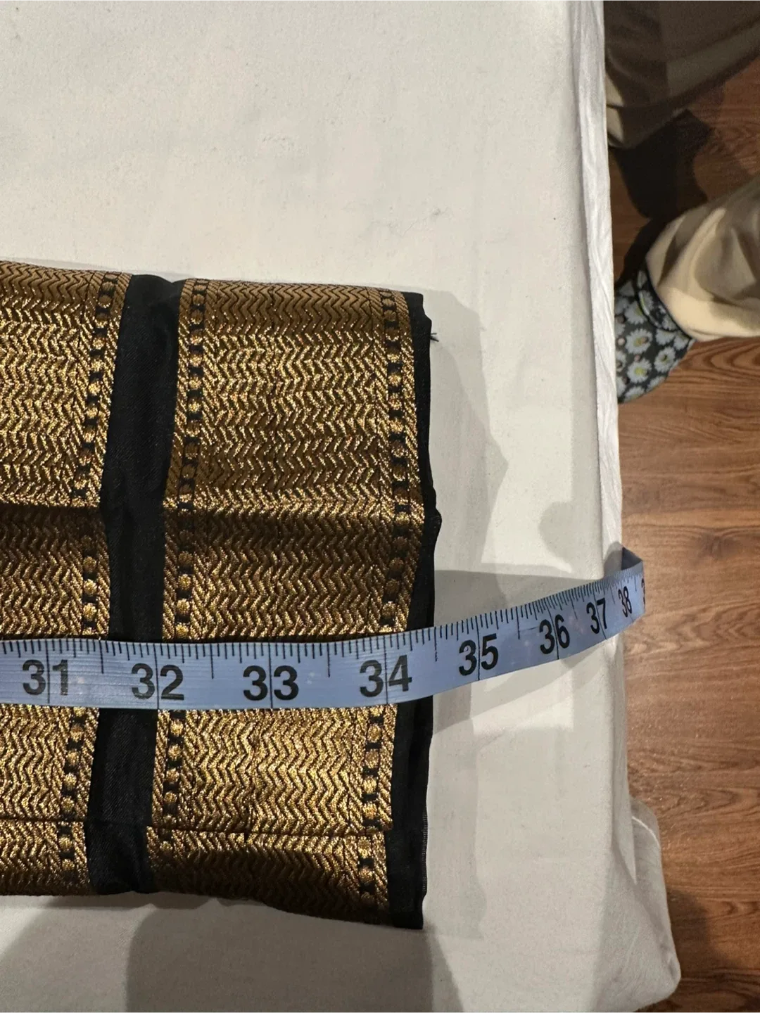 Crop top & pant - Gold & Black Striped Two-Piece Set image indicator(7)