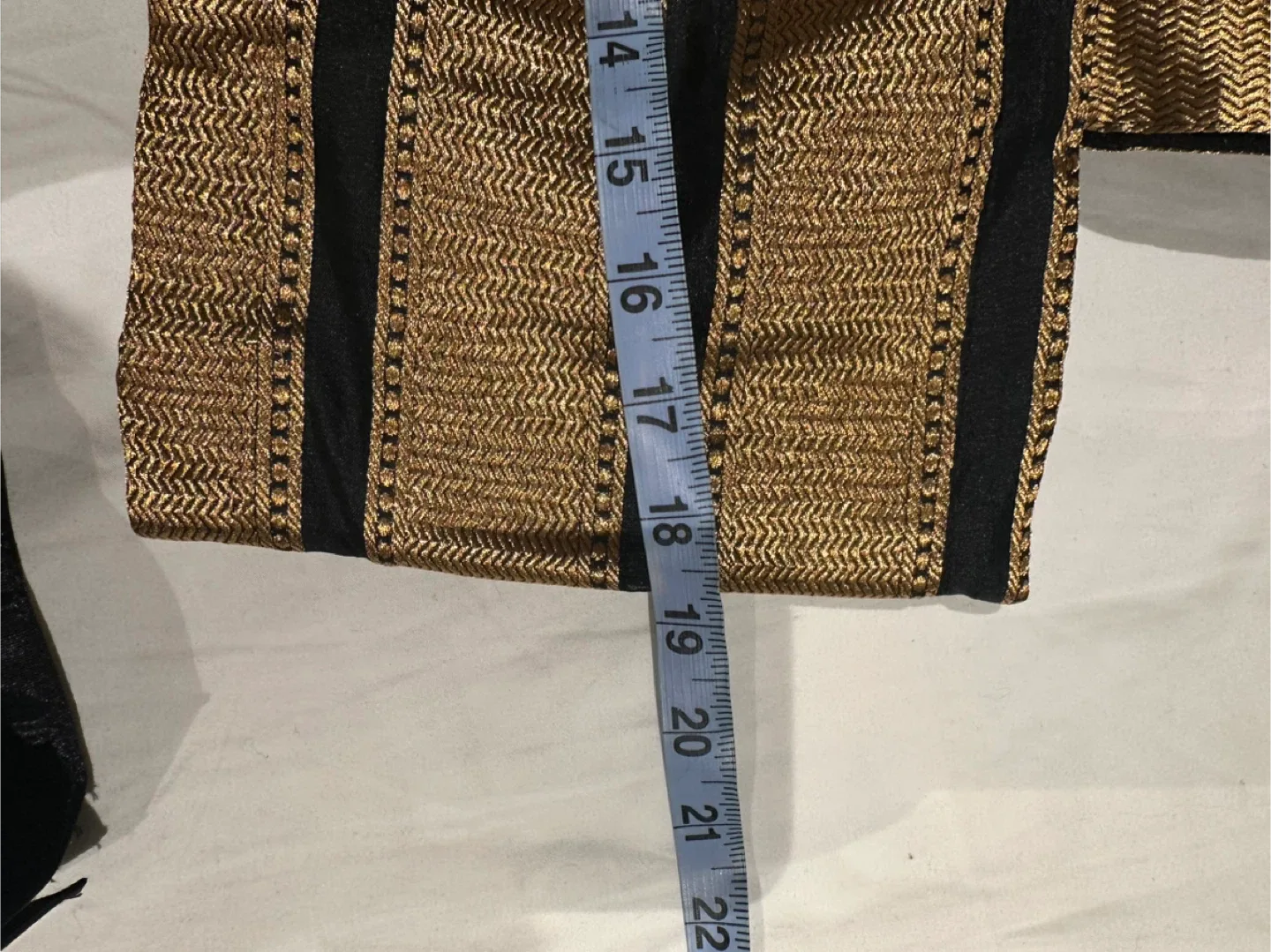 Crop top & pant - Gold & Black Striped Two-Piece Set image indicator(5)