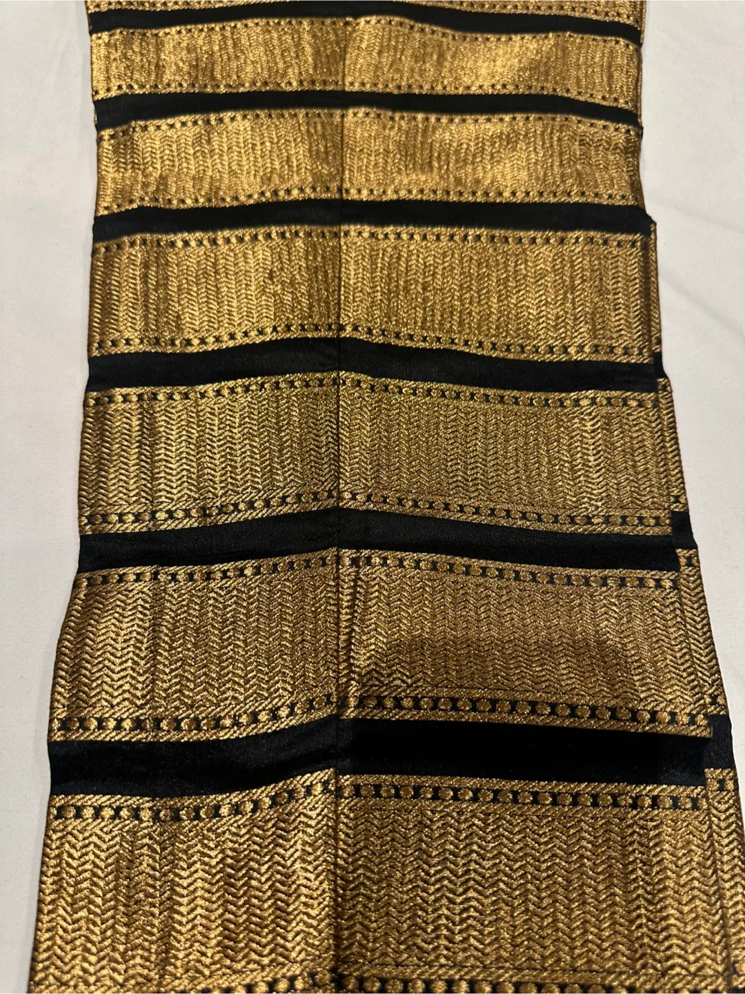 Crop top & pant - Gold & Black Striped Two-Piece Set image indicator(9)