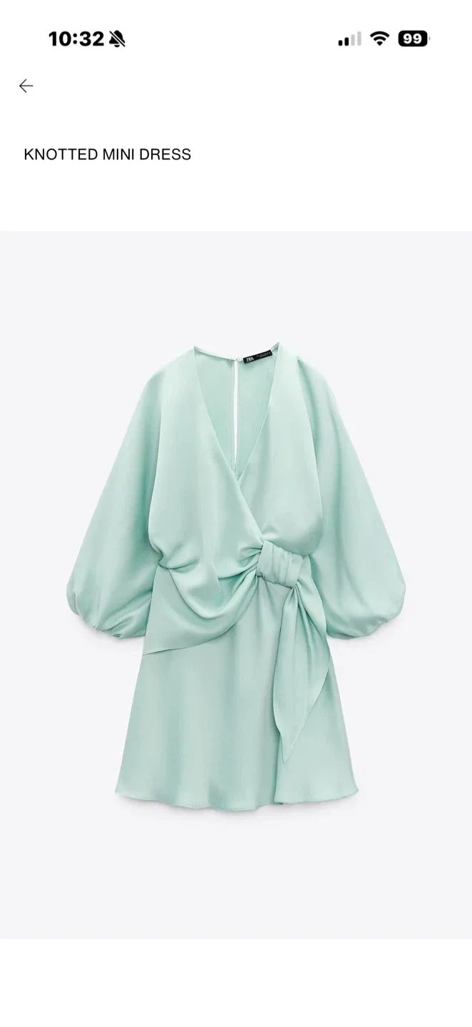 New! Zara Knotted Mini Dress - Size M image indicator(4)