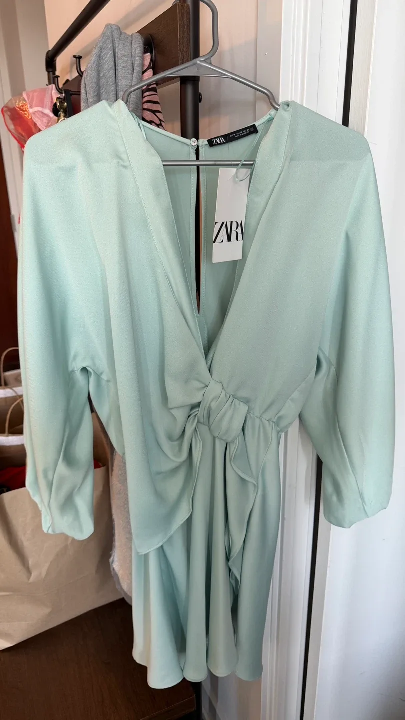 New! Zara Knotted Mini Dress - Size M image indicator(3)
