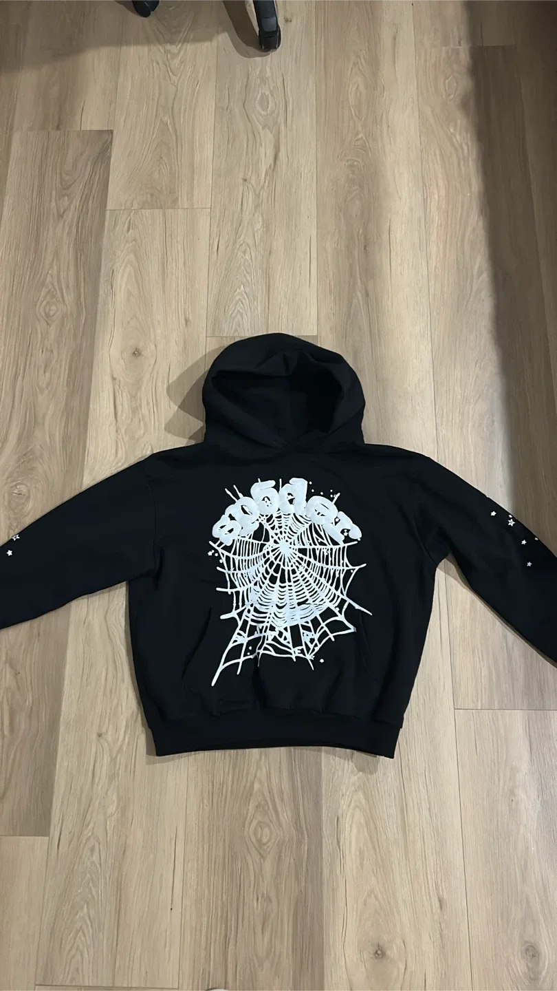 Sp5der Black Hoodie - Size S