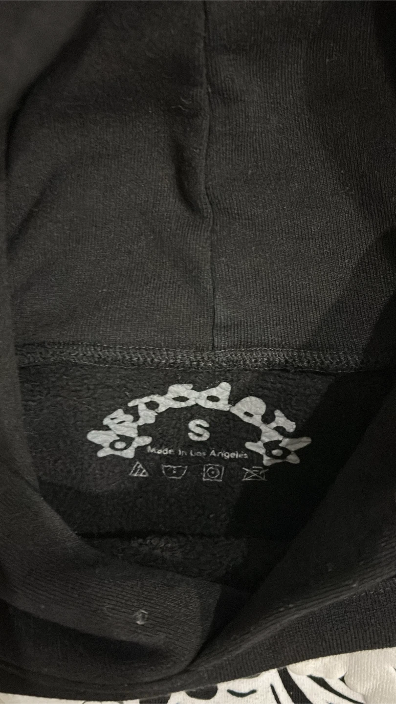 Sp5der Black Hoodie - Size S - photo 3
