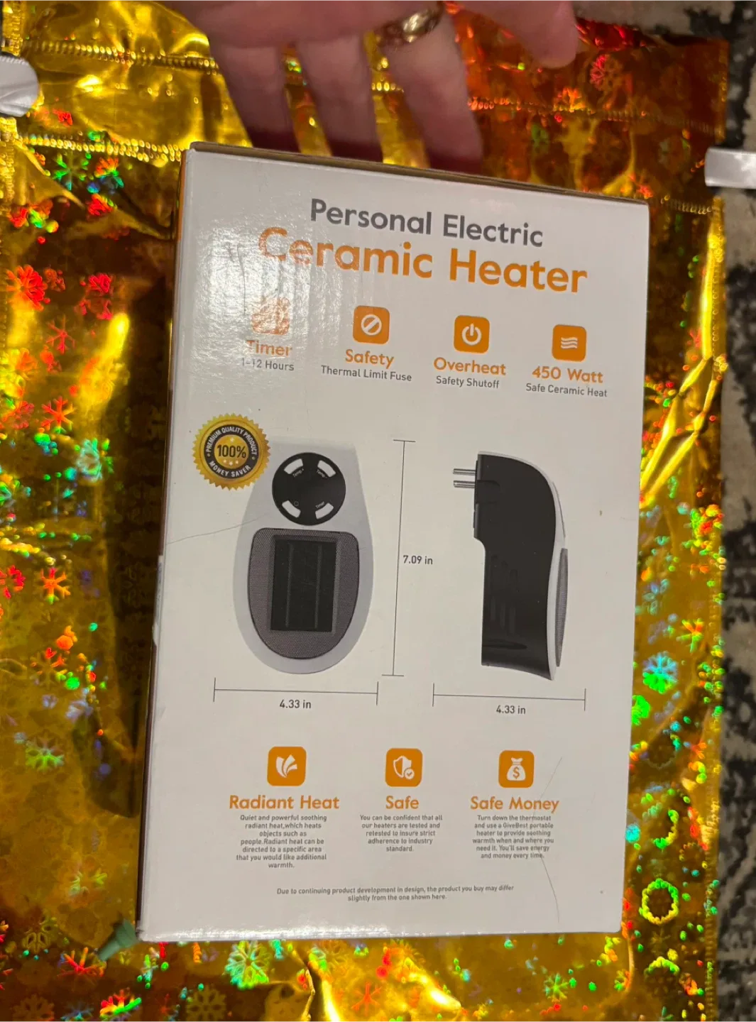 GiveBest Personal Electric Ceramic Heater - New! image indicator(2)