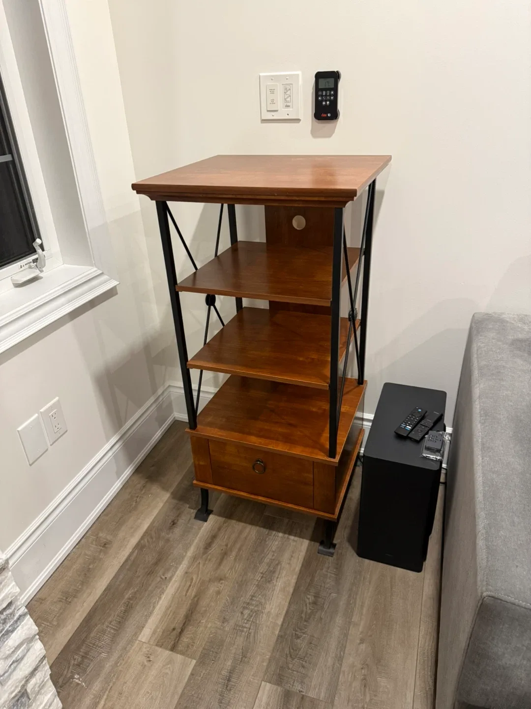 4-Tier AV Media Stand with Drawer