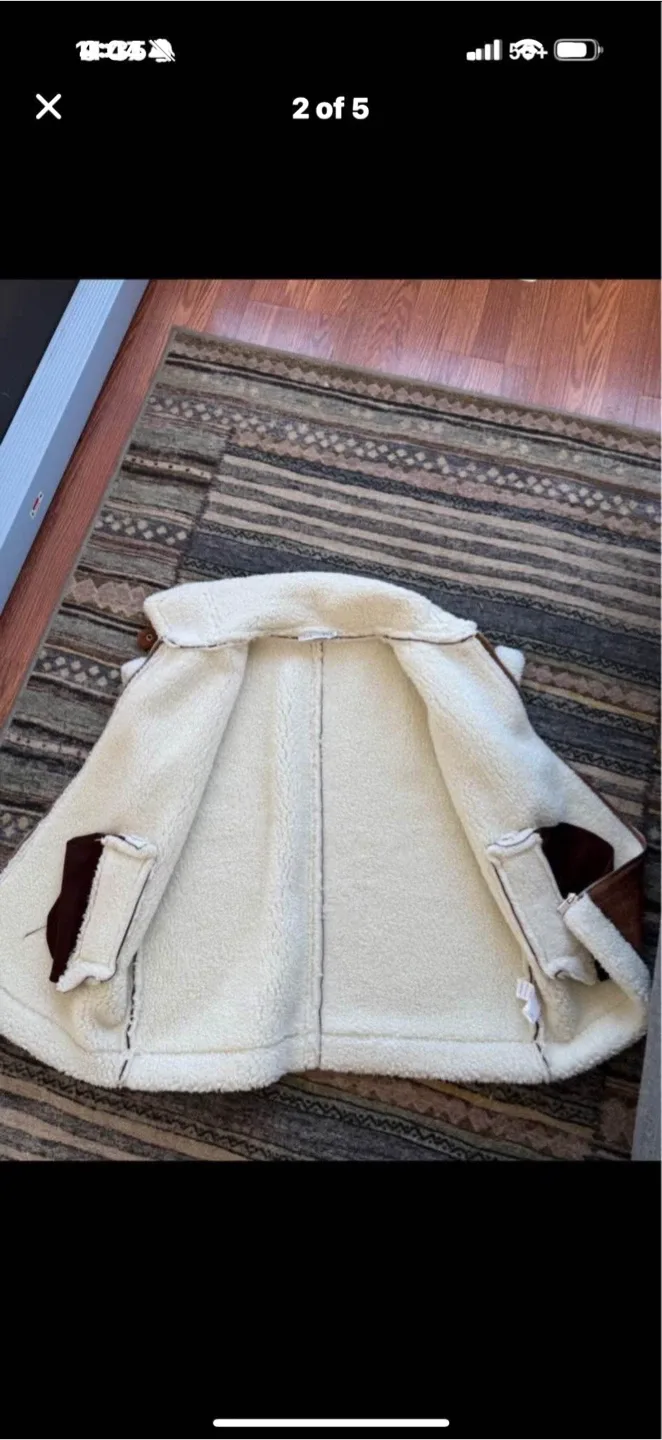 JustFab Brown Sherpa Vest - Size L image indicator(2)