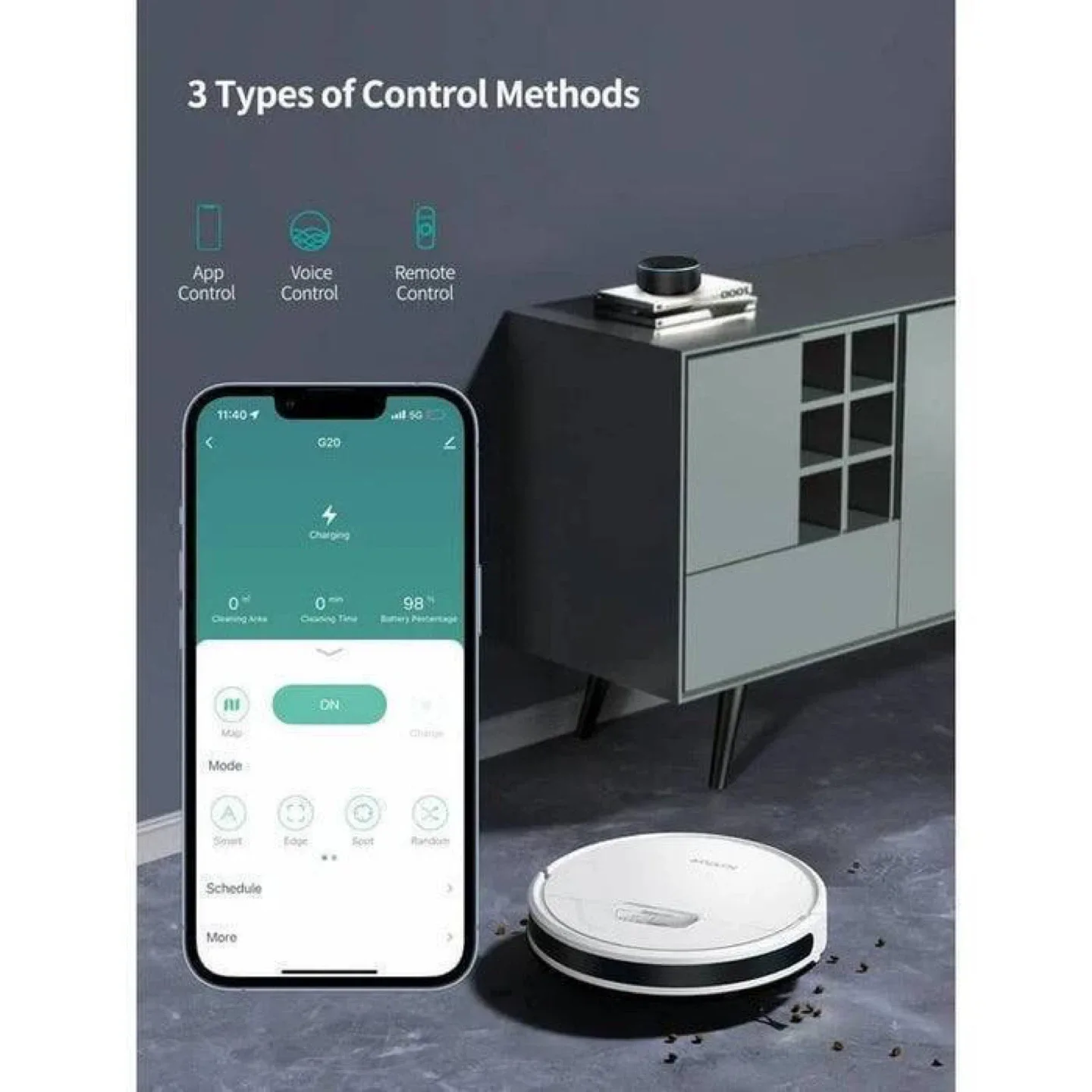 HONITURE 3 In 1 Robot Vacuum Cleaner + mope image indicator(6)