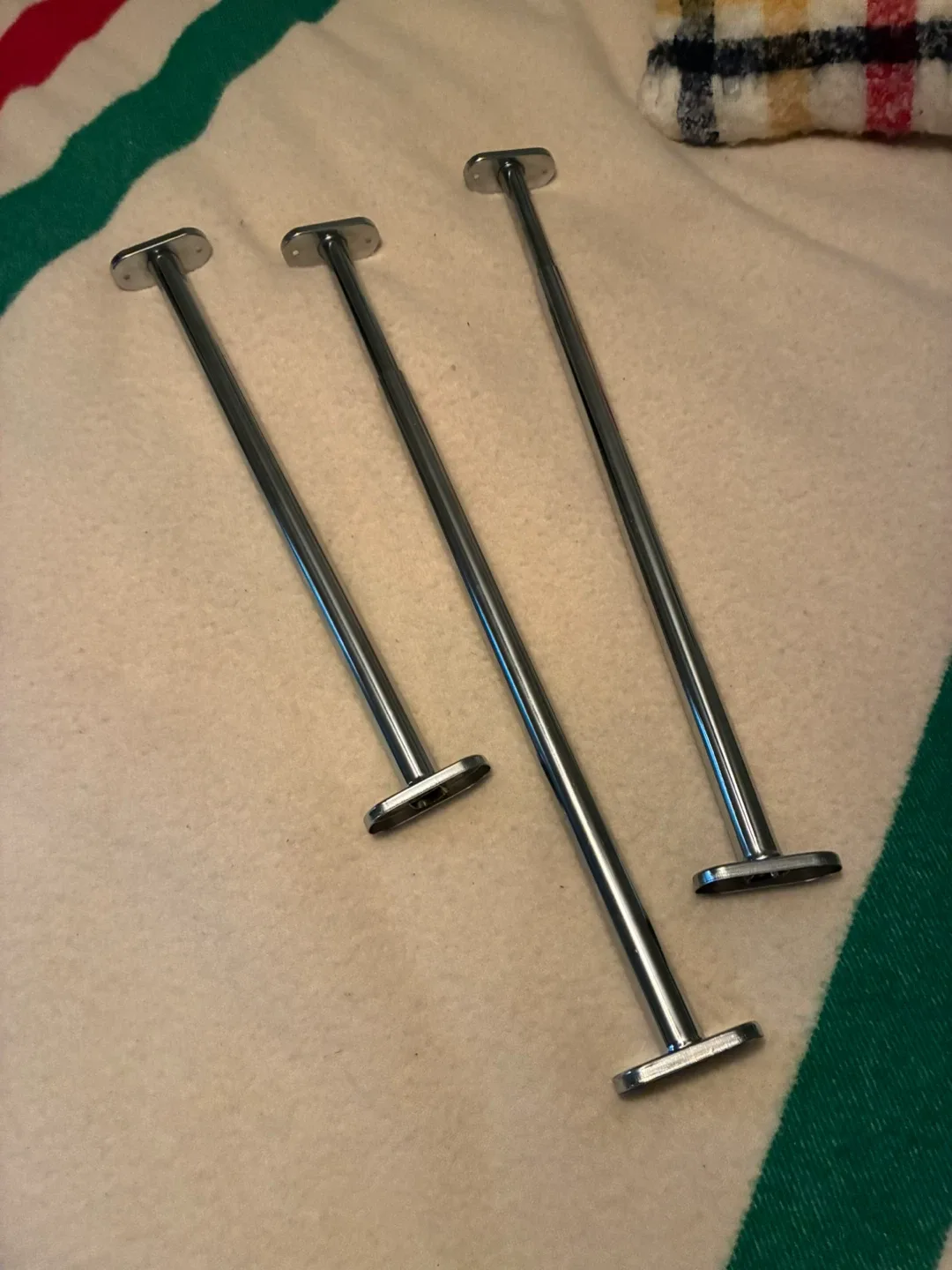 Chrome Shelf Support Pegs - Set of 3