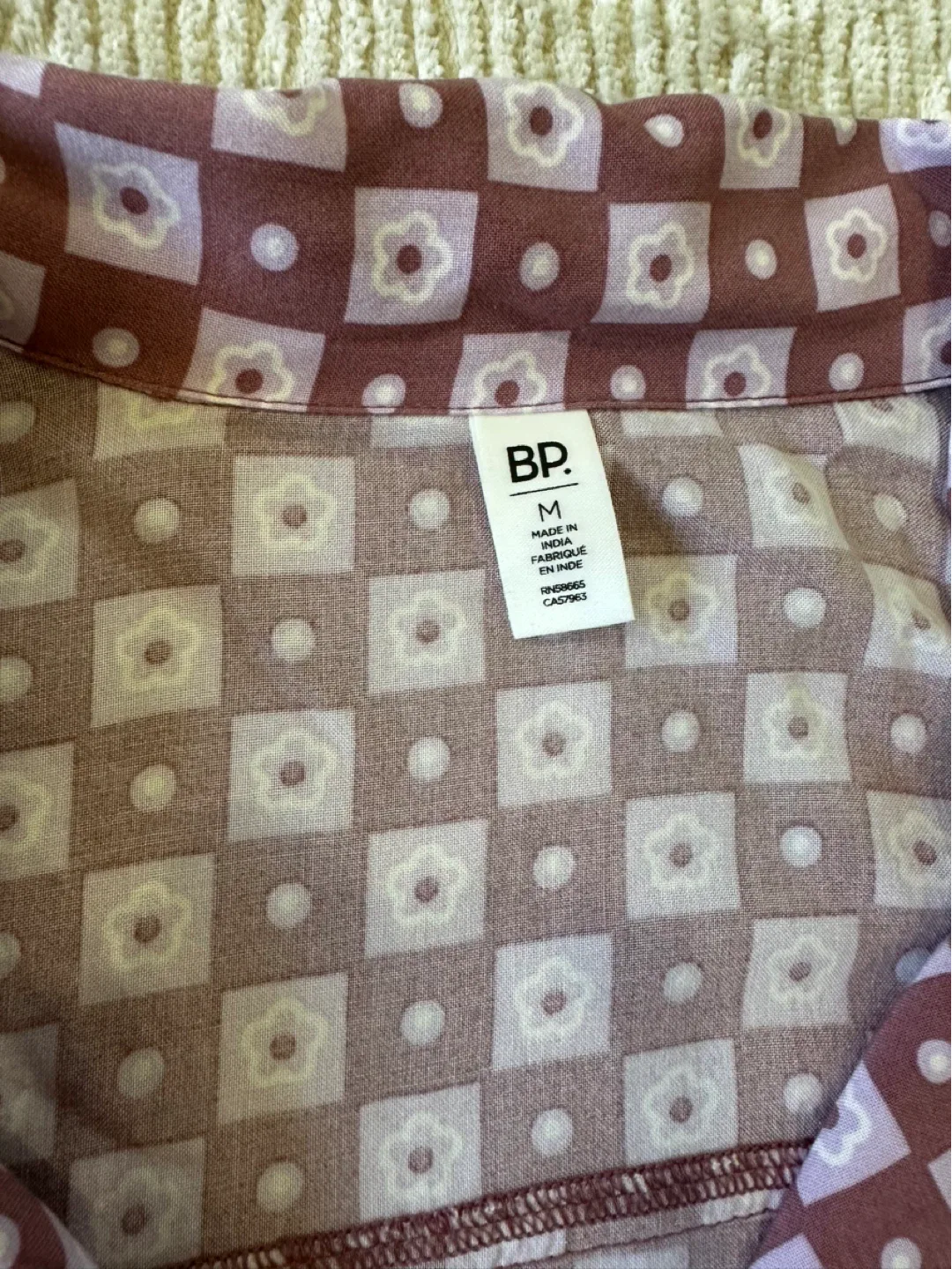 BP. Patterned Button-Up Shirt - Size M image indicator(2)