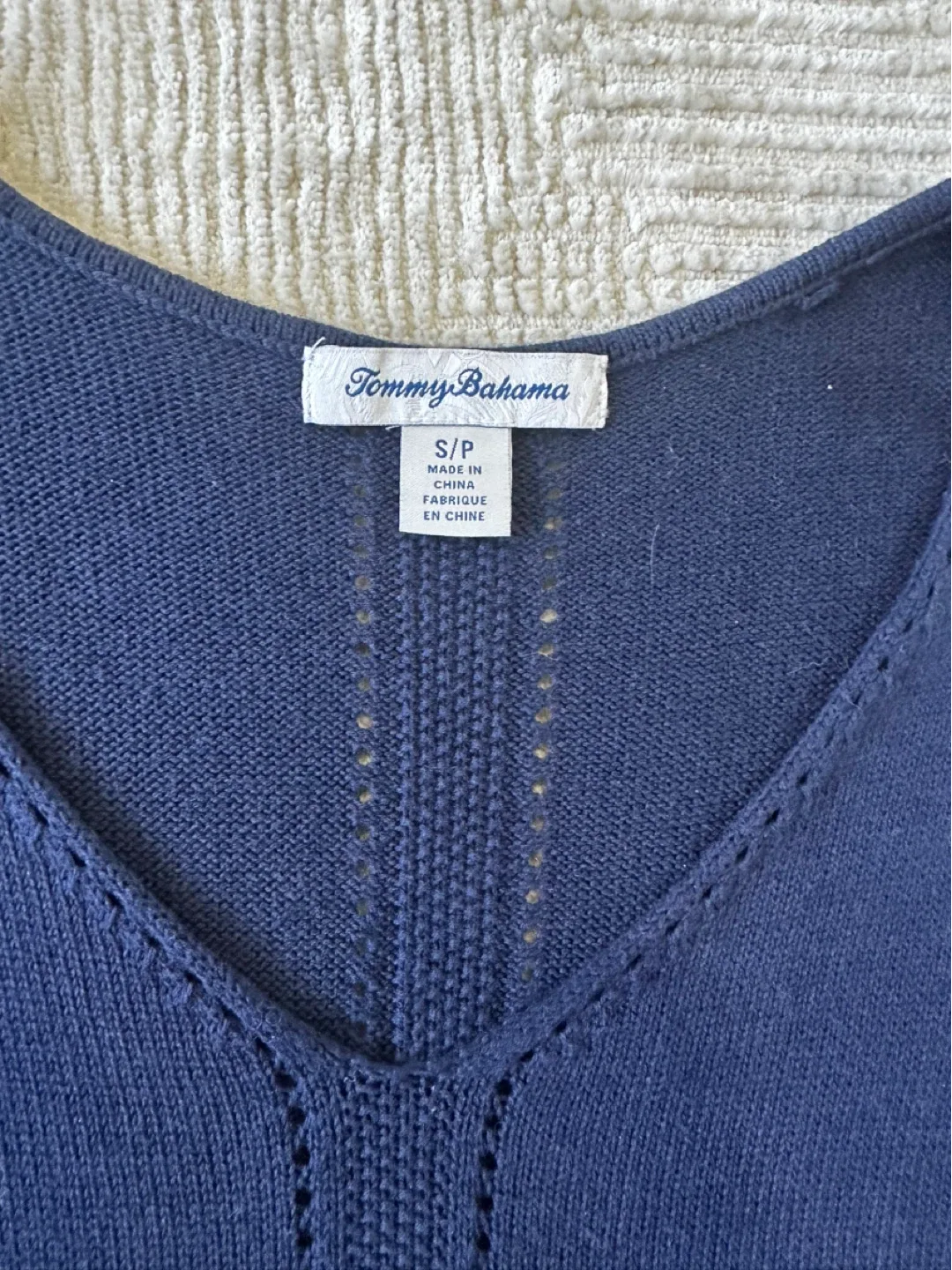 Tommy Bahama Blue Knit Top - Size S image indicator(2)