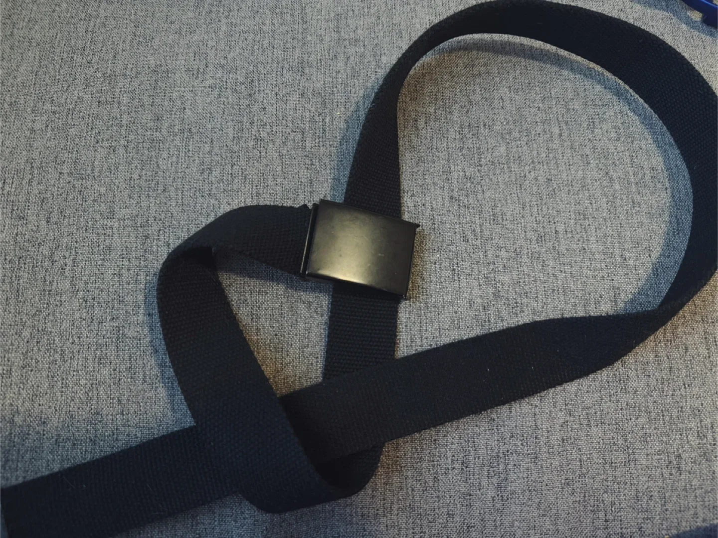 Black Adjustable Fabric Belt