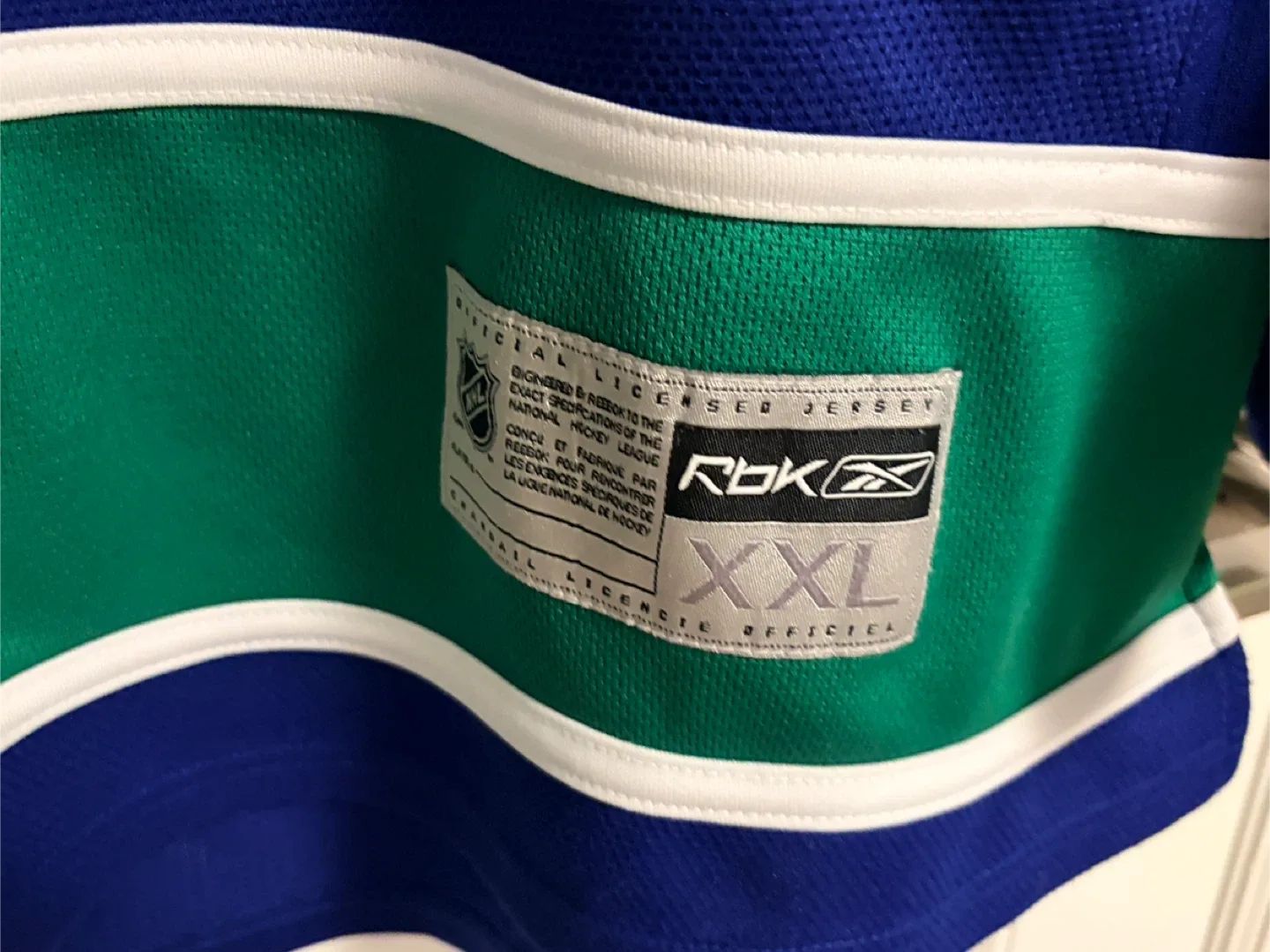 Authentic Vancouver Canucks Blue Orca Home Jersey Size XXL 2XL image indicator(5)