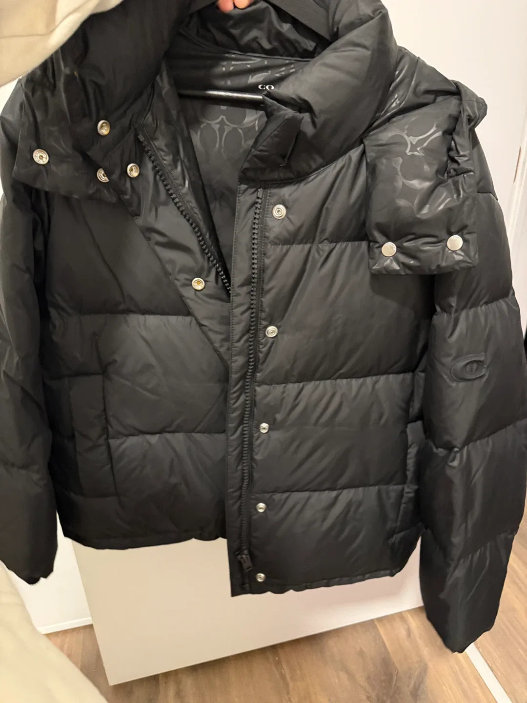 Coach Black Puffer Jacket L