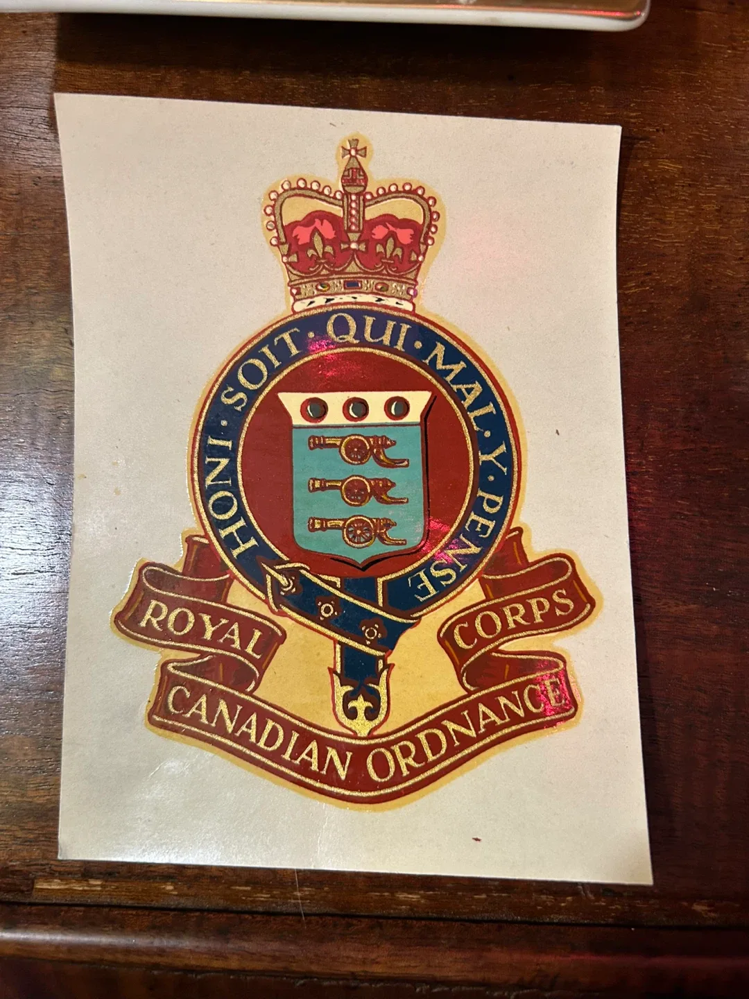Royal Canadian Ordnance Corps (RCOC) decal Canada military