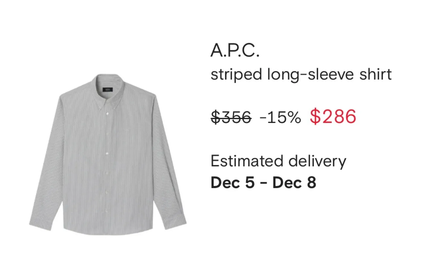 A.P.C. Striped Button-Down Shirt - Size S #Cleanout image indicator(10)