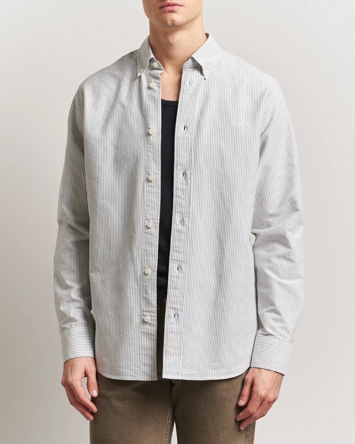 A.P.C. Striped Button-Down Shirt - Size S #Cleanout image indicator(9)