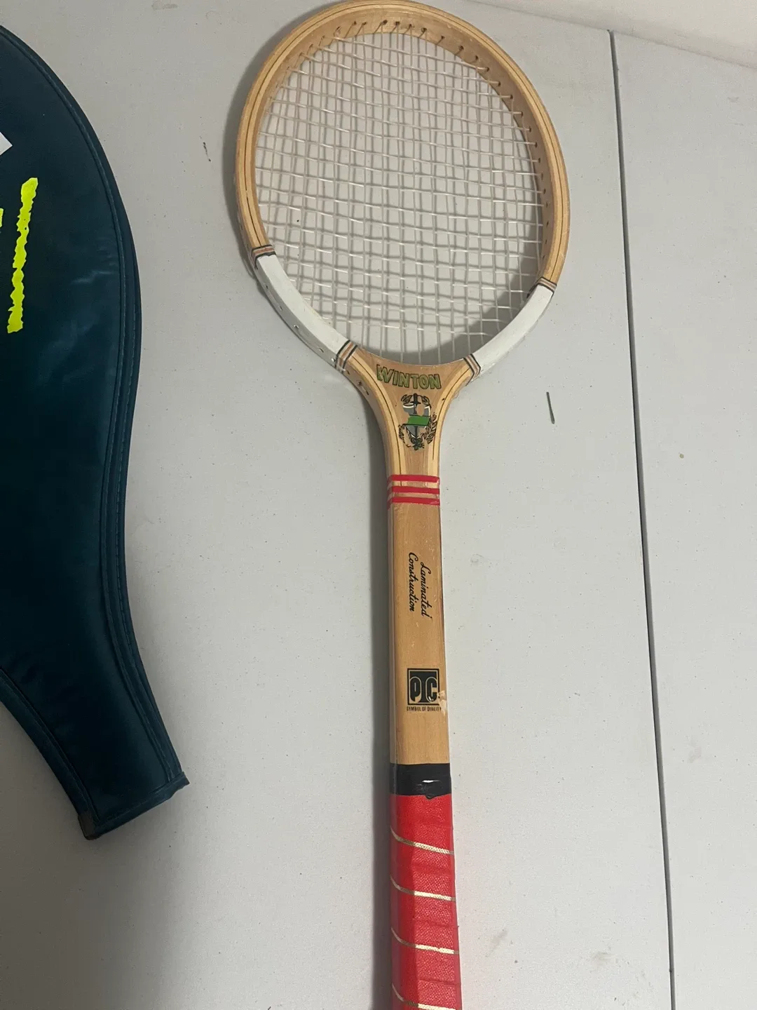 Vintage Winton Tennis Racket with Dunlop Cover image indicator(2)