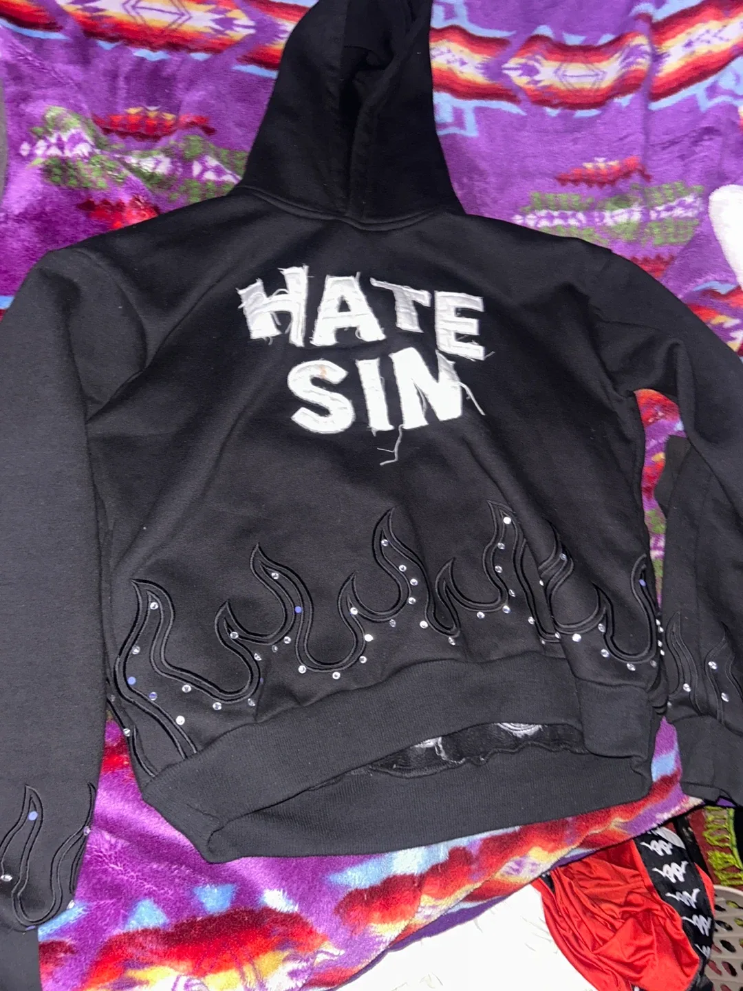 Hate Sin Black Hoodie - Size L
