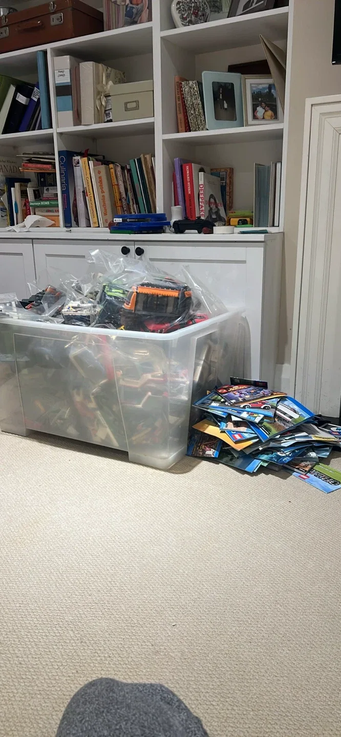 LEGO Bulk Bundle: 80lbs of Mixed Pieces + Over 100 Manuals